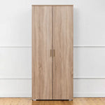 STOCKHOLM STORAGE CUPBOARD SLIM - NATURAL OAK - SCANDI BRASS - Home & Garden > Storage > Clothing & Wardrobe Storage