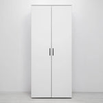 STOCKHOLM STORAGE CUPBOARD SLIM - WHITE - SCANDI BLACK - Home & Garden > Storage > Clothing & Wardrobe Storage