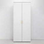 STOCKHOLM STORAGE CUPBOARD SLIM - WHITE - SCANDI BRASS - Home & Garden > Storage > Clothing & Wardrobe Storage