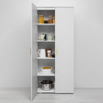 STOCKHOLM STORAGE CUPBOARD SLIM - WHITE - SCANDI BRASS - Home & Garden > Storage > Clothing & Wardrobe Storage
