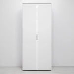 STOCKHOLM STORAGE CUPBOARD SLIM - WHITE - SQUARE BLACK - Home & Garden > Storage > Clothing & Wardrobe Storage