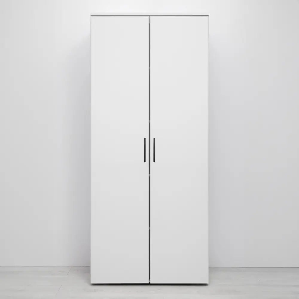 STOCKHOLM STORAGE CUPBOARD SLIM - WHITE - SQUARE BLACK - Home & Garden > Storage > Clothing & Wardrobe Storage