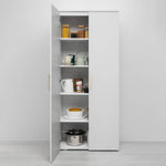 STOCKHOLM STORAGE CUPBOARD SLIM - WHITE - SQUARE BRASS - Home & Garden > Storage > Clothing & Wardrobe Storage