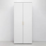 STOCKHOLM STORAGE CUPBOARD SLIM - WHITE - SQUARE BRASS - Home & Garden > Storage > Clothing & Wardrobe Storage