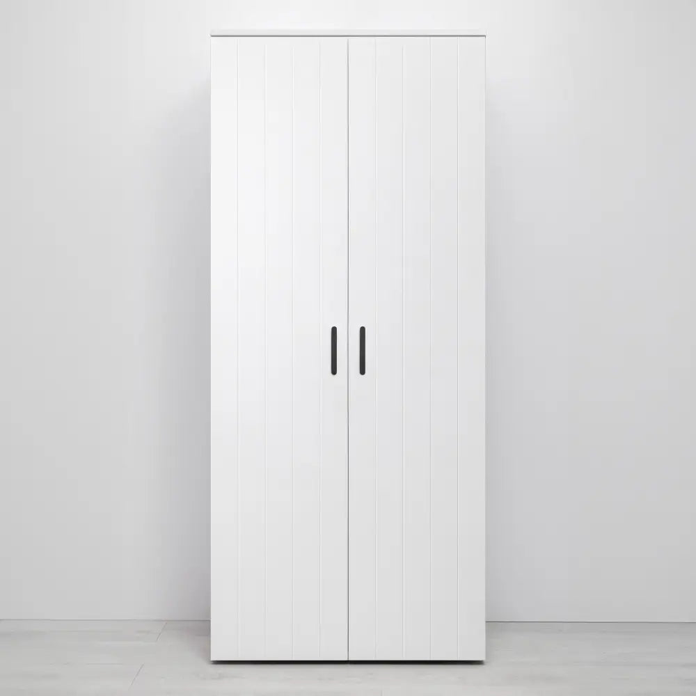 STOCKHOLM STORAGE CUPBOARD VJ PANEL - WHITE - SCANDI BLACK - Home & Garden > Storage > Clothing & Wardrobe Storage