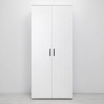 STOCKHOLM STORAGE CUPBOARD VJ PANEL - WHITE - SQUARE BLACK - Home & Garden > Storage > Clothing & Wardrobe Storage