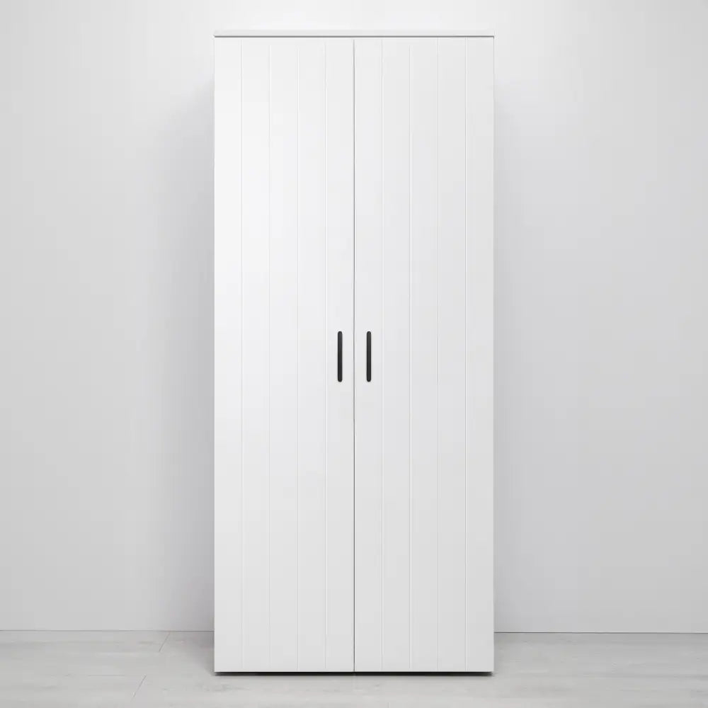 STOCKHOLM STORAGE CUPBOARD VJ PANEL - WHITE - SQUARE BLACK - Home & Garden > Storage > Clothing & Wardrobe Storage