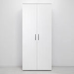 STOCKHOLM STORAGE CUPBOARD VJ PANEL - WHITE - SQUARE BLACK - Home & Garden > Storage > Clothing & Wardrobe Storage