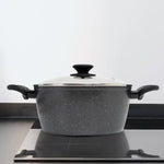 Stone Chef Forged Casserole With Lid Cookware Kitchen Black 24cm - Home & Garden > Kitchenware