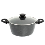 Stone Chef Forged Casserole With Lid Cookware Kitchen Black 24cm - Home & Garden > Kitchenware
