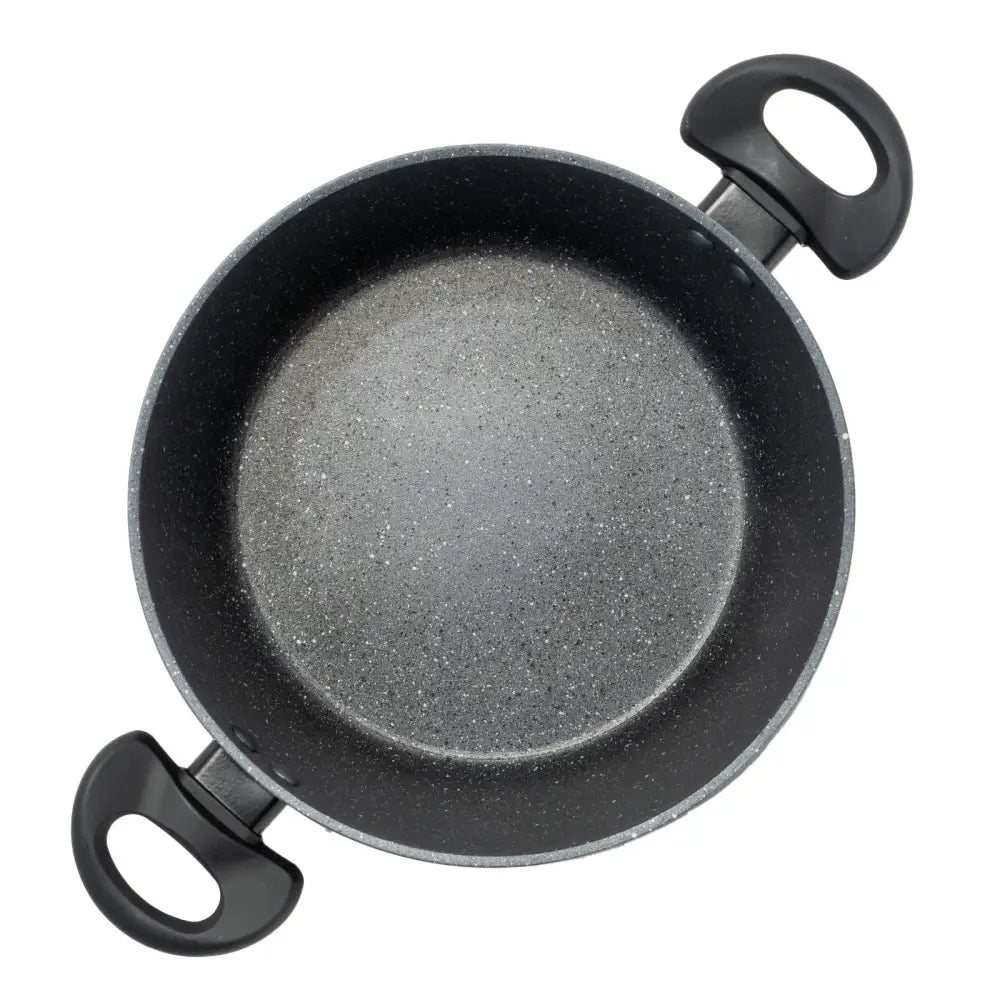 Stone Chef Forged Casserole With Lid Cookware Kitchen Black 24cm - Home & Garden > Kitchenware