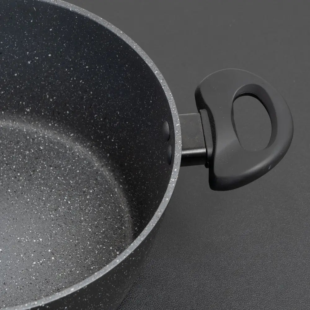 Stone Chef Forged Casserole With Lid Cookware Kitchen Black 24cm - Home & Garden > Kitchenware