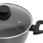 Stone Chef Forged Casserole With Lid Cookware Kitchen Black 24cm - Home & Garden > Kitchenware