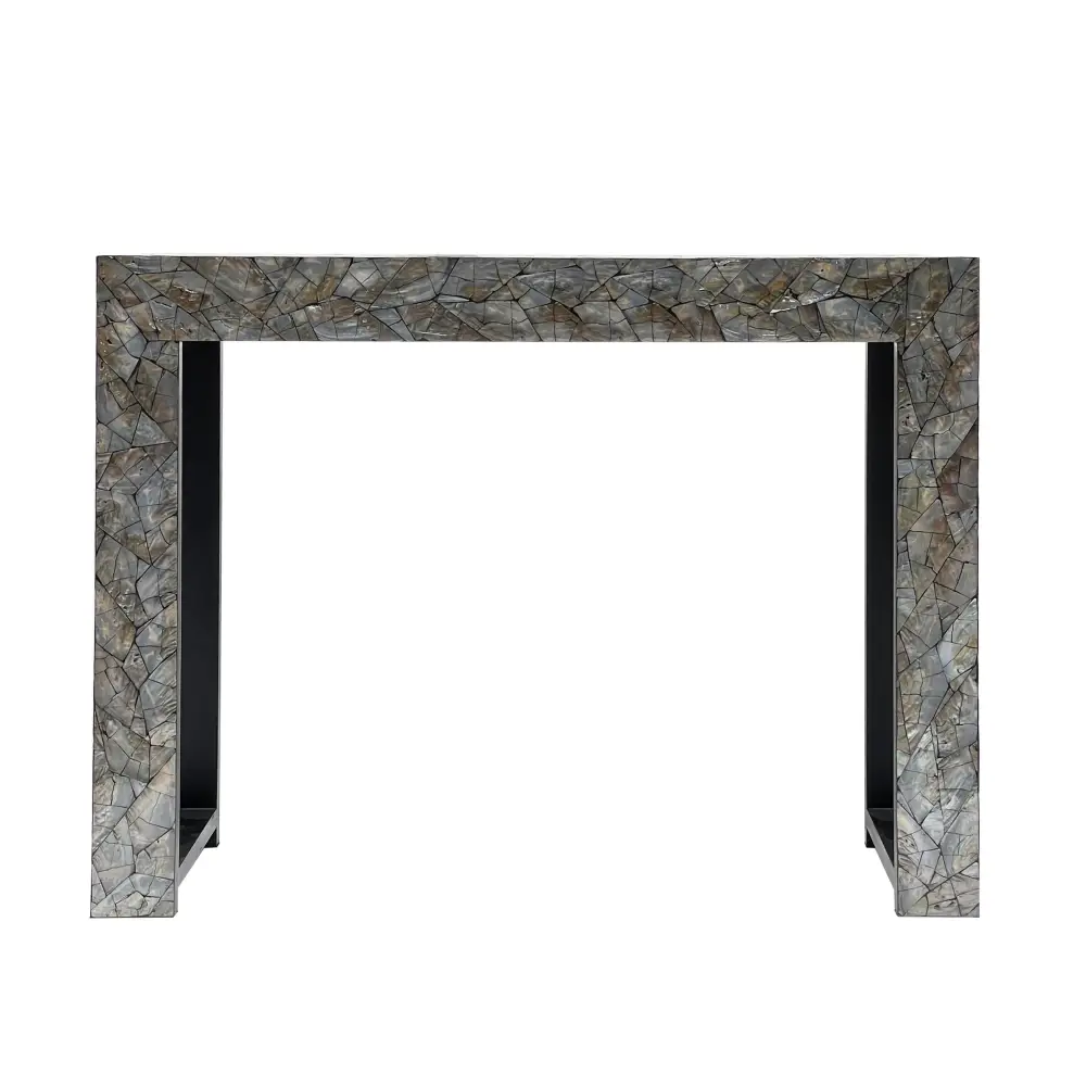 STONE HEDGE MOTHER OF PEARL HAND MADE CONSOLE TABLE - Furniture > Living Room > Side Tables