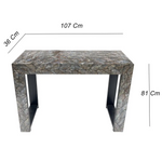 STONE HEDGE MOTHER OF PEARL HAND MADE CONSOLE TABLE - Furniture > Living Room > Side Tables