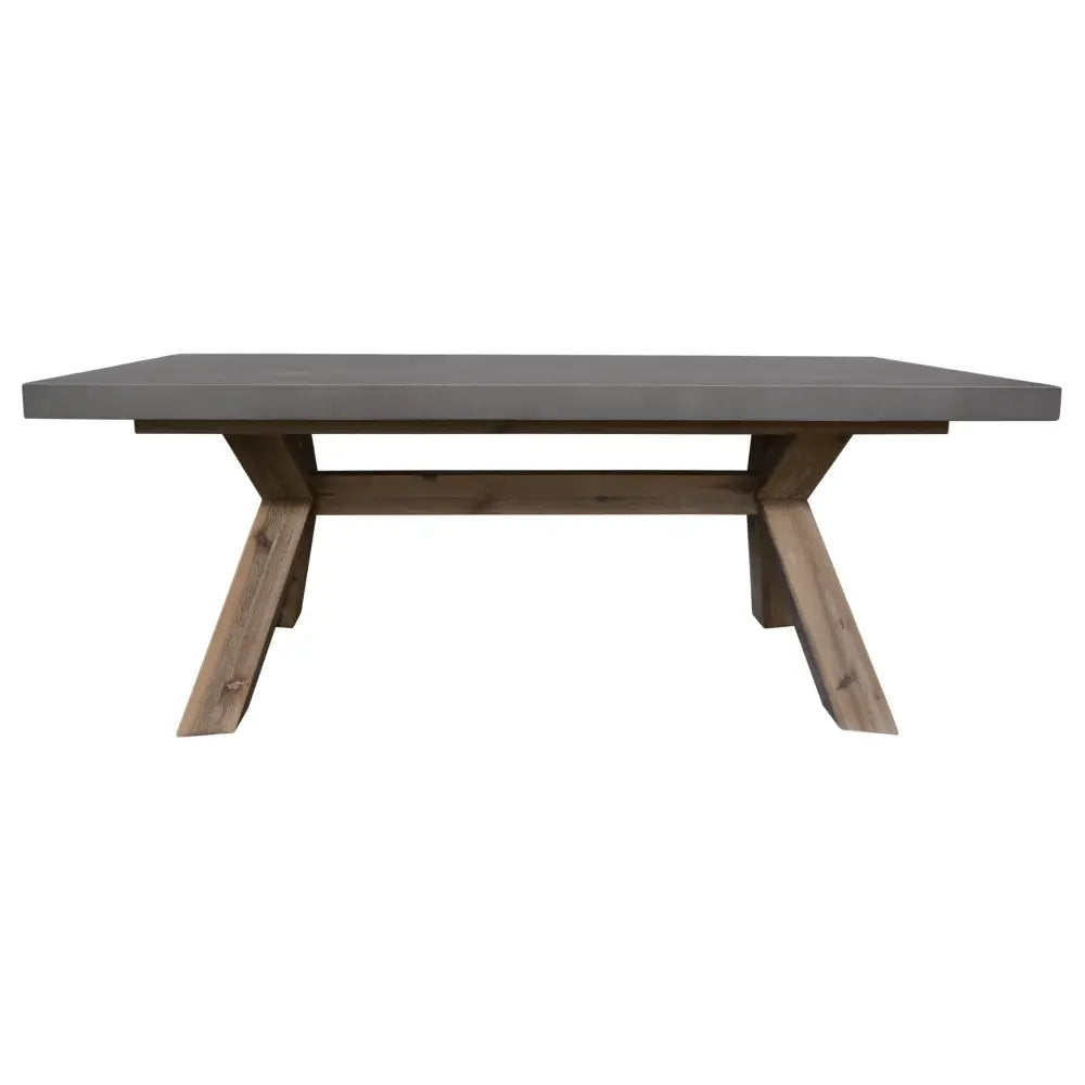 Stony 120cm Coffee Table with Concrete Top - Grey - Furniture > Living Room