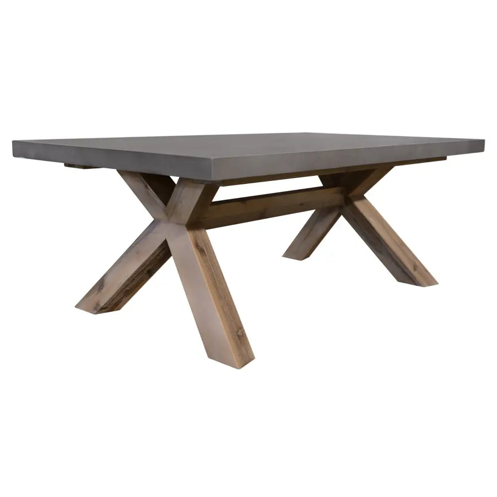 Stony 120cm Coffee Table with Concrete Top - Grey - Furniture > Living Room
