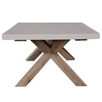 Stony 120cm Coffee Table with Concrete Top - White - Furniture > Living Room