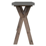 Stony 130cm Hall Entrance Console Table with Concrete Top - Grey - Furniture > Living Room