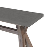 Stony 130cm Hall Entrance Console Table with Concrete Top - Grey - Furniture > Living Room