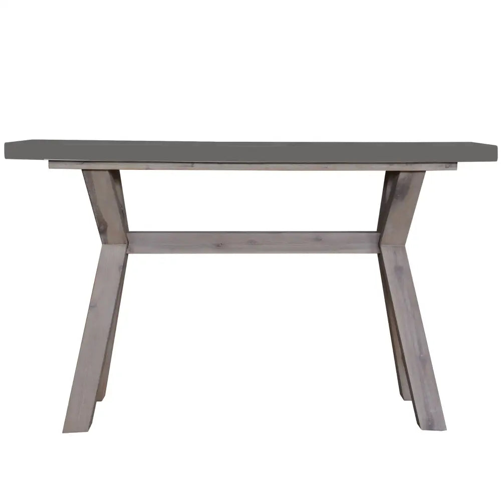 Stony 130cm Hall Entrance Console Table with Concrete Top - Grey - Furniture > Living Room