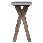 Stony 130cm Hall Entrance Console Table with Concrete Top - White - Furniture > Living Room