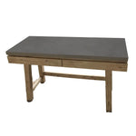 Stony 140cm Computer Writing Desk with Concrete Top - Grey - Furniture > Office