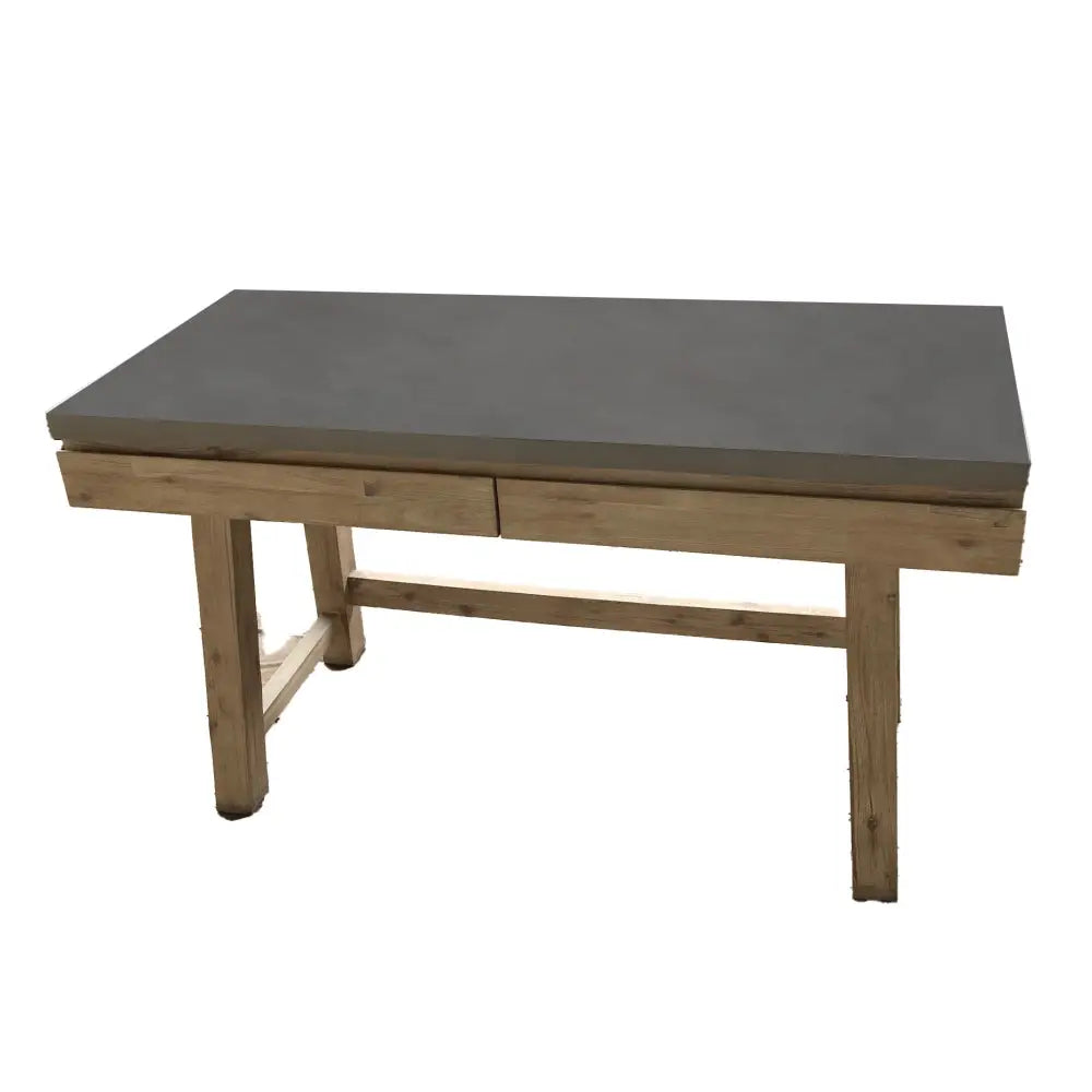 Stony 140cm Computer Writing Desk with Concrete Top - Grey - Furniture > Office