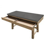 Stony 140cm Computer Writing Desk with Concrete Top - Grey - Furniture > Office