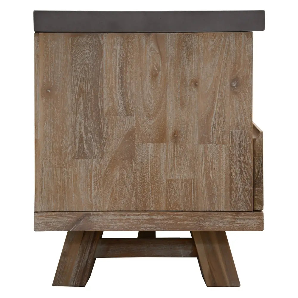 Stony 150cm ETU Entertainment TV Unit with Concrete Top - Grey - Furniture > Living Room