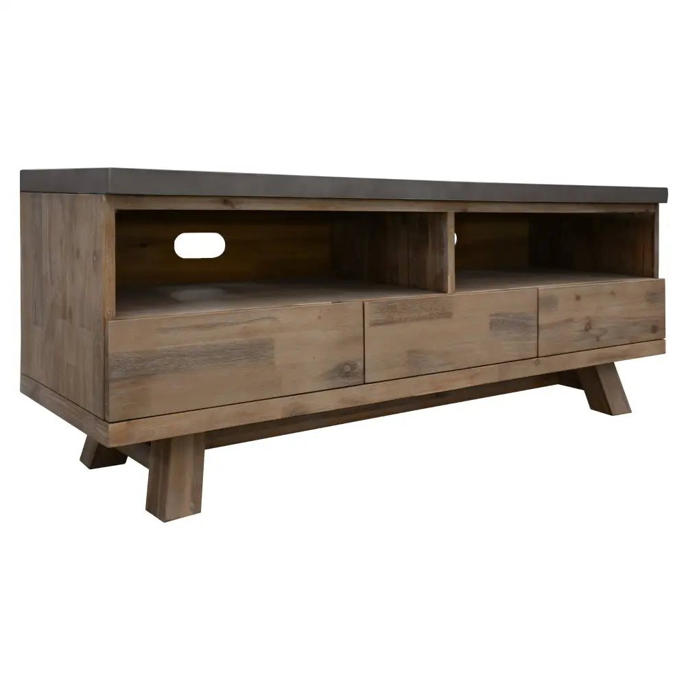 Stony 150cm ETU Entertainment TV Unit with Concrete Top - Grey - Furniture > Living Room