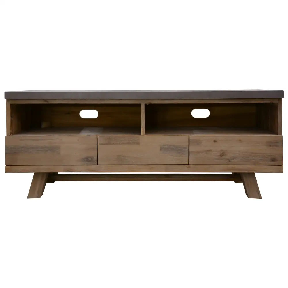 Stony 150cm ETU Entertainment TV Unit with Concrete Top - Grey - Furniture > Living Room