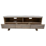 Stony 150cm ETU Entertainment TV Unit with Concrete Top - White - Furniture > Living Room