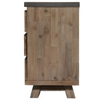 Stony 160cm Acacia Timber Buffet with Concrete Top - Grey - Furniture > Living Room