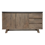 Stony 160cm Acacia Timber Buffet with Concrete Top - Grey - Furniture > Living Room