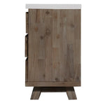 Stony 160cm Acacia Timber Buffet with Concrete Top - White - Furniture > Living Room