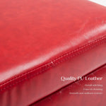 Storage Ottoman Foot Stool Cube Tuffet Seat 45cm PU Leather RED - Furniture > Bedroom