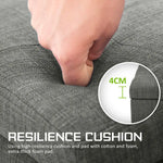Storage Ottoman Stool 102cm Fabric DARK GREY - Furniture > Bedroom