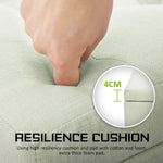 Storage Ottoman Stool 102cm Fabric LIGHT GREEN - Furniture > Bedroom