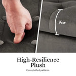 Storage Ottoman Stool Arm Bench Seat 132cm Velvet GREY - Furniture > Bedroom