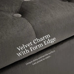Storage Ottoman Stool Arm Bench Seat 132cm Velvet GREY - Furniture > Bedroom