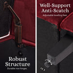 Storage Ottoman Stool Arm Bench Seat 132cm Velvet RED - Furniture > Bedroom