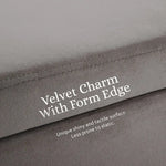 Storage Ottoman Stool Bench Seat 110cm Velvet GREY - Furniture > Living Room > Ottomans & Footstools