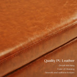 Storage Ottoman Stool Bench Seat 97cm PU Leather BROWN - Furniture > Bedroom