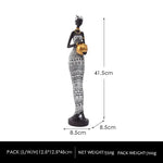Streaks Exotic African Woman Figurine - Elegant Resin Sculptures for Home Decor - Home & Garden > Decor > Vases & Table