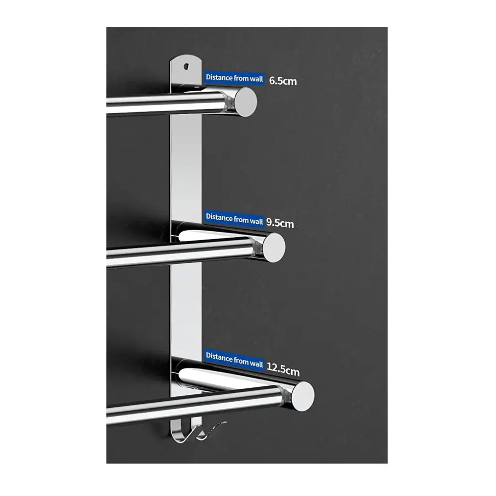 Stretchable 45-75 cm Towel Bar for Bathroom and Kitchen (Three Bars) - Home & Garden > DIY > Kitchen & Bathroom DIY