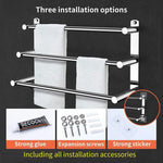 Stretchable 45-75 cm Towel Bar for Bathroom and Kitchen (Three Bars) - Home & Garden > DIY > Kitchen & Bathroom DIY