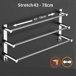 Stretchable 45-75 cm Towel Bar for Bathroom and Kitchen (Three Bars) - Home & Garden > DIY > Kitchen & Bathroom DIY