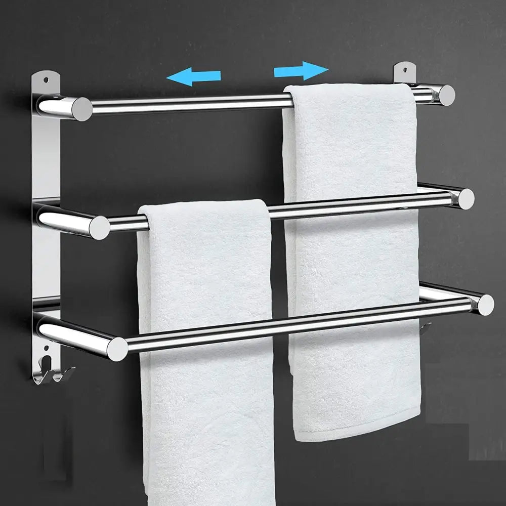 Stretchable 45-75 cm Towel Bar for Bathroom and Kitchen (Three Bars) - Home & Garden > DIY > Kitchen & Bathroom DIY