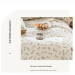 Striped Checkered Pattern Thick Brushed Cotton 4-Piece Bed Sheet Set (1.5m Bed) - Fits 200x230cm Duvet - Home & Garden